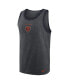 Фото #3 товара Men's Heathered Charcoal Chicago Bears Tri-Blend Tank Top