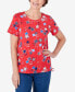 Petite Stars Side Tie Short Sleeve Tee