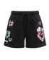 ფოტო #3 პროდუქტის Women's Snoopy Black Peanuts Sweet Heart Fleece Shorts