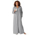 Фото #1 товара Plus Size Long Hooded Fleece Sweatshirt Robe