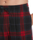 ფოტო #3 პროდუქტის Men's Deluxe Touch Knit Plaid Pajama Pant