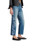 Фото #3 товара Women's '90s Embroidered Loose Cropped Jeans