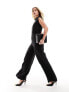 Closet London high neck tailored jumpsuit in black