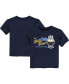 ფოტო #2 პროდუქტის Toddler Boys and Girls Navy Milwaukee Brewers City Connect Graphic T-shirt