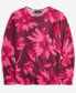 Фото #4 товара Petite 100% Cashmere Floral Crewneck Sweater, Created for Macy's