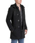Men Tyson Wool Blend Leather Trimmed Toggle Coat