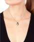 ფოტო #2 პროდუქტის EFFY® Sapphire (1/3 ct. t.w), Opal (1/2 ct. t.w.) & Black Diamond Accent Penguin 18" Pendant Necklace in 14k Gold