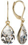 Фото #1 товара Elegant gold-plated earrings with Pear Crystal crystals