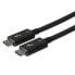 Фото #1 товара 0.8 m (2.7 ft.) Thunderbolt 3 to Thunderbolt 3 Cable - 40Gbps - Male - Male - 0.8 m - Black - Nickel - 40 Gbit/s