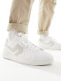 Levi's Swift leather trainer in white with cream backtab