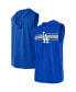 ფოტო #2 პროდუქტის Men's Royal Los Angeles Dodgers Sleeveless Pullover Hoodie