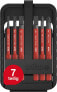 Фото #2 товара Wiha 43160 electricSchlitz, Phillips, Pozidriv 6-Piece in slimBit Box Bit Set Red