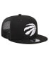 Фото #3 товара Men's Black Toronto Raptors Evergreen 9FIFTY Trucker Snapback Hat