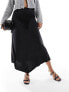 Фото #3 товара & Other Stories stretch jersey midi skirt with asymmetric drape detail in black