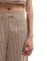 Reclaimed Vintage straight leg trouser in linen look pinstripe co-ord