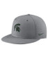 Men's Gray Michigan State Spartans USA Side Patch True AeroBill Performance Fitted Hat