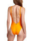 Stella Mccartney Logo Tape One-Piece Women's Orange Xs