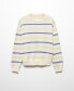 Фото #7 товара Women's Round-Neck Striped Sweater