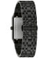 Men's Futuro Diamond-Accent Black Stainless Steel Bracelet Watch 45x30mm