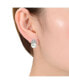 ფოტო #2 პროდუქტის Elegant Fresh Water Pearl Marquise Earrings in Sterling Silver White Gold Plating with Cubic Zirconia