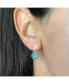 Blue Enamel Round Link Drop Earrings Синий, 18 - фото #3