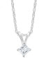 Фото #1 товара Princess-Cut Diamond Pendant Necklace in 10k Yellow or White Gold (1/6 ct. t.w.)