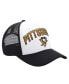 ფოტო #1 პროდუქტის Men's White, Black Pittsburgh Penguins Arch Logo Trucker Adjustable Hat