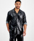 Фото #1 товара Men's Jax Faux-Leather Shirt, Created for Macy's
