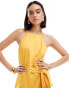 Style Cheat halterneck ruffle midi dress in marigold Ноготок, 44 - фото #4