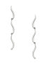 Modern dangling steel earrings Wave SKJ1792040 - фото #3