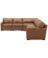 Фото #6 товара Radley 113" 5-Pc. Leather Wedge L Shape Modular Sectional, Created for Macy's