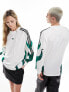 Фото #7 товара adidas Originals unisex flame long sleeve jersey top in white