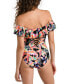 Фото #2 товара Women's Best Escape Printed Off-the-Shoulder One-Piece