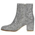Фото #3 товара Corkys Razzle Dazzle Glitter Zippered Booties Womens Silver Casual Boots 81-0013