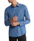 Фото #3 товара Men's Slim Fit Refined Chambray Long Sleeve Button-Front Shirt
