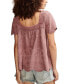 Фото #2 товара Women's Embroidered Flutter-Sleeve Top