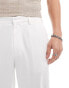 ASOS DESIGN wide fit suit trousers in white