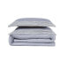 King 3pc Multi Stripe Duvet Cover Set Gray - Truly Soft