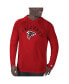 Фото #2 товара Men's Red Atlanta Falcons Raglan Long Sleeve Hoodie T-shirt