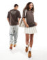 Фото #2 товара Timberland oversized workwear logo t-shirt in brown - Exclusive to Asos