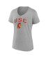 Фото #2 товара Women's Heather Gray USC Trojans Evergreen Campus V-Neck T-shirt