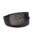 ფოტო #1 პროდუქტის Leather Men's Belt with Plaque Buckle