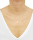 ფოტო #2 პროდუქტის Opal (1-3/4 ct. t.w.) & Diamond (1/20 ct. t.w.) 18" Pendant Necklace in 14k Gold