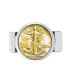 ფოტო #1 პროდუქტის Men's Coin Money Clip with Silver Walking Liberty Half Dollar Layered In Pure Gold