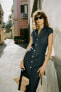Фото #2 товара Платье-рубашка миди облегающего кроя ZARA