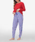 ფოტო #5 პროდუქტის Women's Long Sleeve Crew Top with Jogger, Set of 2