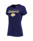 ფოტო #4 პროდუქტის Women's Purple, Gold Los Angeles Lakers Lodge T-shirt and Pants Sleep Set