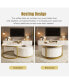 Фото #3 товара Modern Round Nesting Coffee Table Fluted with Drawer in White & Gold in 31.5''