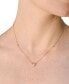 ფოტო #2 პროდუქტის Sapphire Bezel Solitaire Pendant Necklace in 14k Gold, 14" + 2" extender (Also in Moonstone)