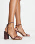 Raid Molika mid heel sandals in dark brown